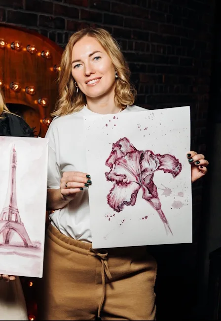 Арт-вечеринка Artvibes. Рисуем вином в ресторане Тиландер