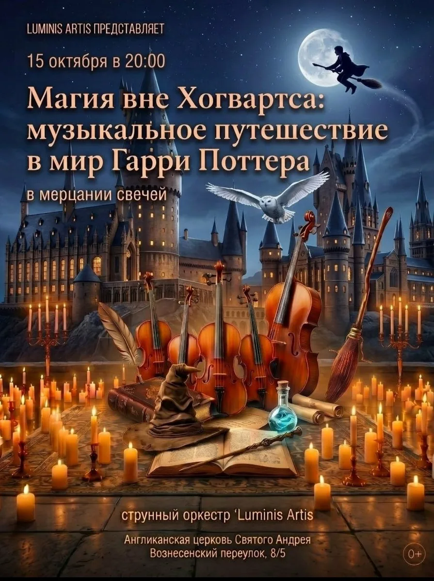 Магия вне Хогвартса: музыкальное путешествие в мир Гарри Поттера в мерцании свечей