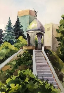 Осенний пейзаж. Мастер-класс по акварельной живописи