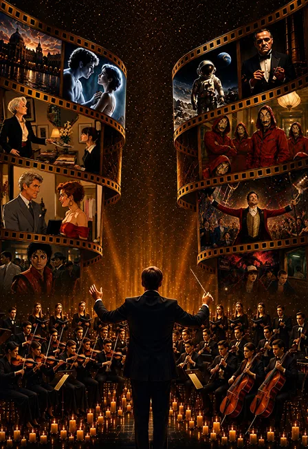 Постер: НеоКлассик Оркестр, Хор и 4000 свечей: Вселенная саундтреков