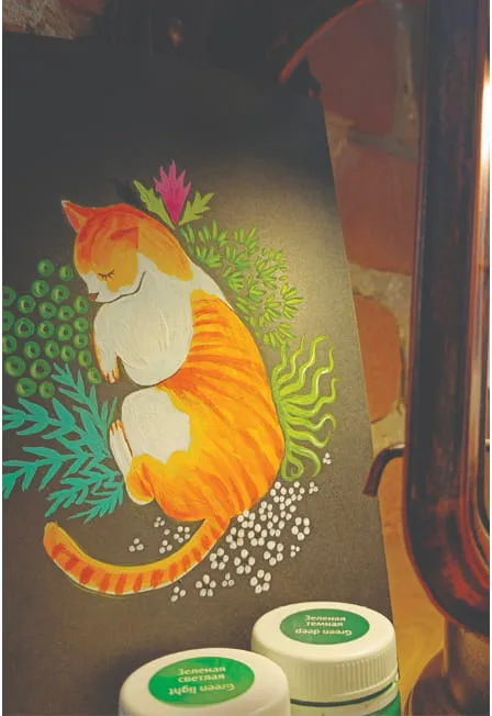 Кот на лужайке. Музейное занятие по рисованию
