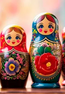 В гостях русская матрёшка. Русский фольклор