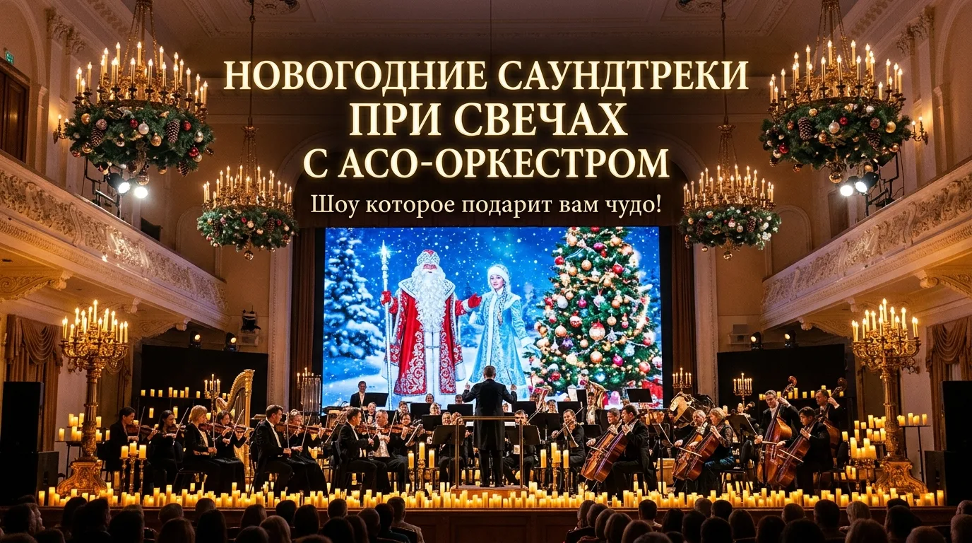 Новогодние саундтреки при свечах с АСО-оркестром. Шоу которое подарит вам чудо!