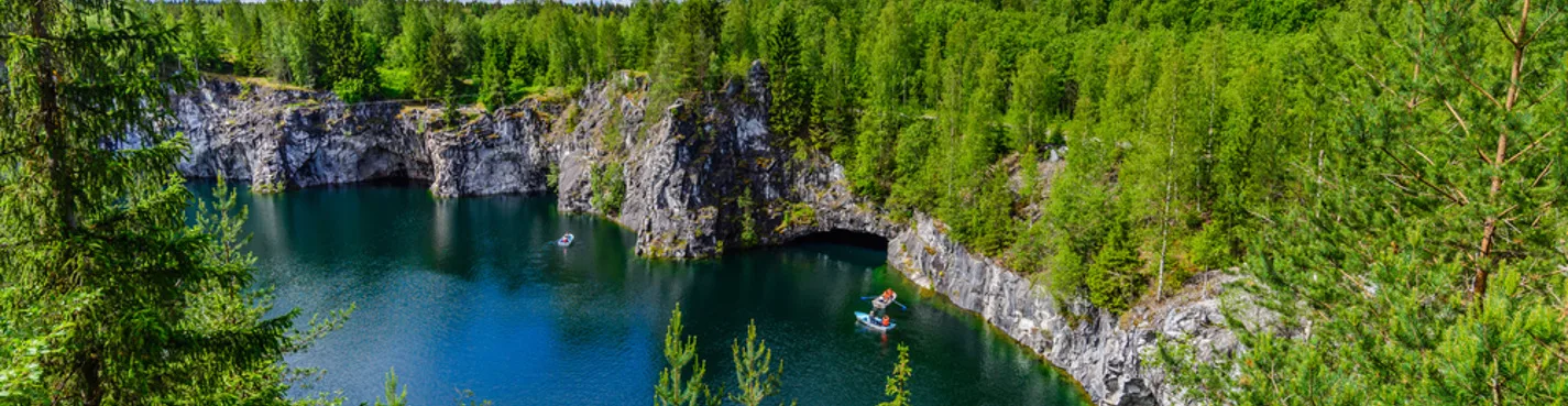 В мини-группе по Карелии: Рускеала, Мраморный каньон и водопады