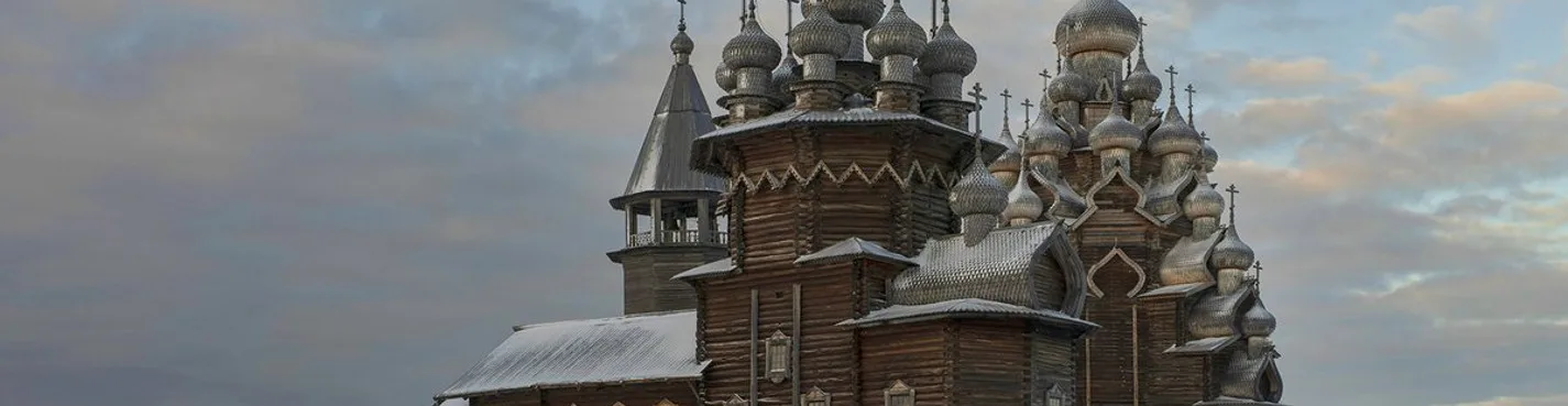 Кижи — снег и лед